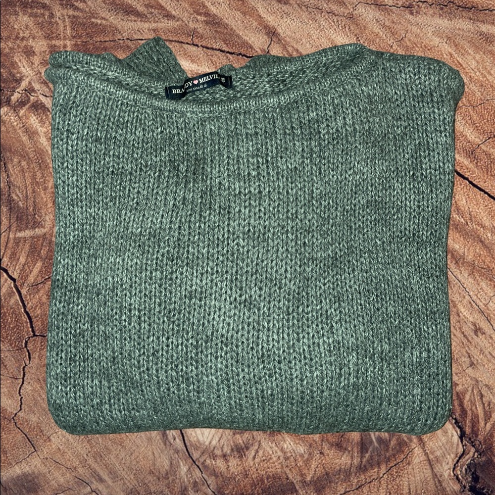 Brandy Melville Grey Woven Knit Fall Winter Oversized Sweater